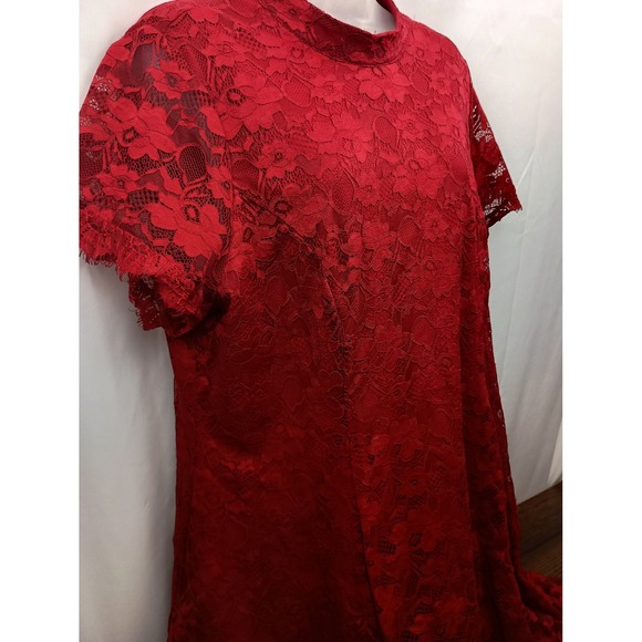 Torrid new red fit n flare flowy mid lace romantic vamp party valentine 2X dress - Picture 9 of 11